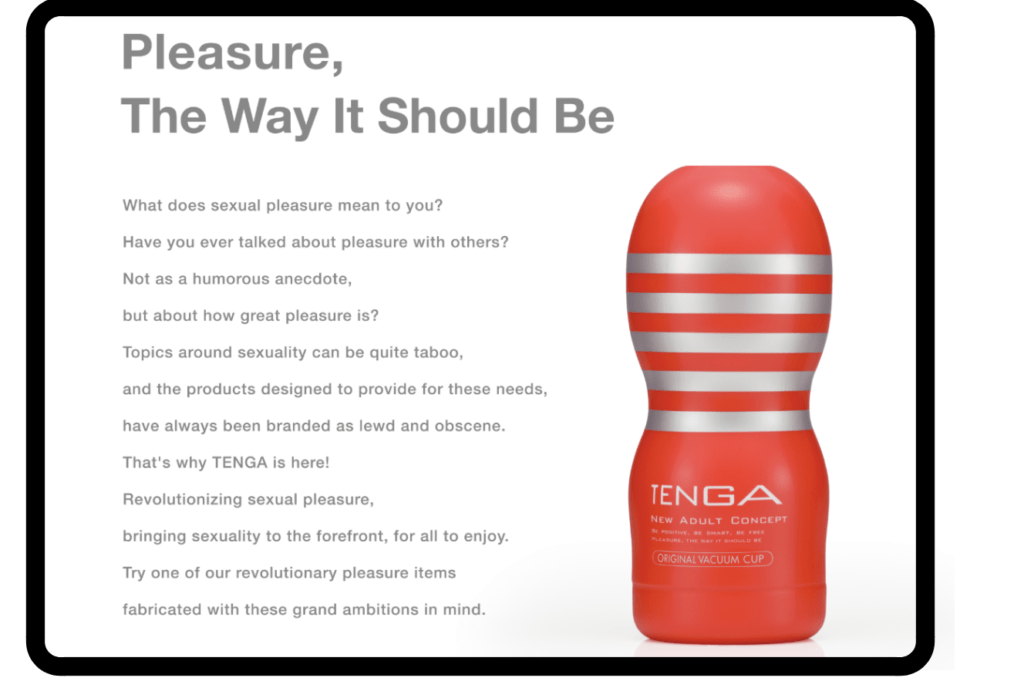 Tenga New Adult Concepts is the maker of Tenga Flip Zero EV and this is their mission