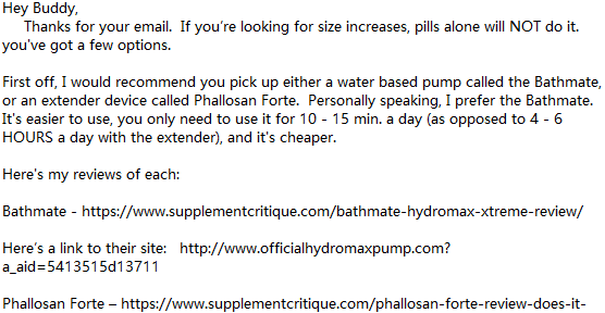 pre crafted penis enlargement question email