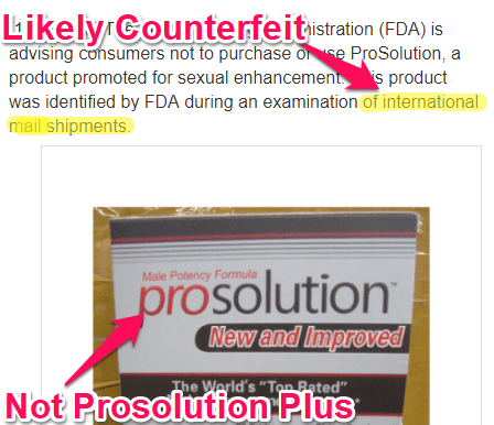 prosolution counterfeit