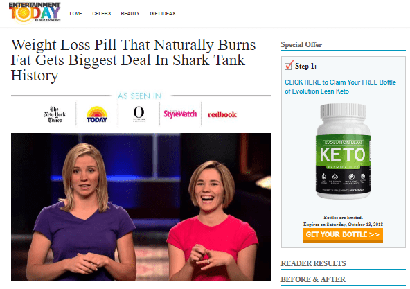 evolution lean keto on entertainment today