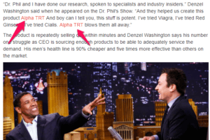 fake alpha trt ad