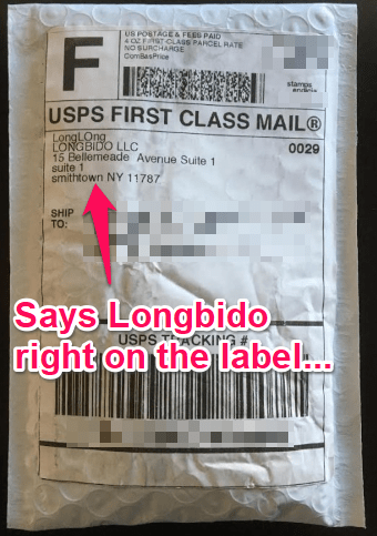 longbido is not shipped discreetly
