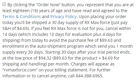 rx max force terms and conditions