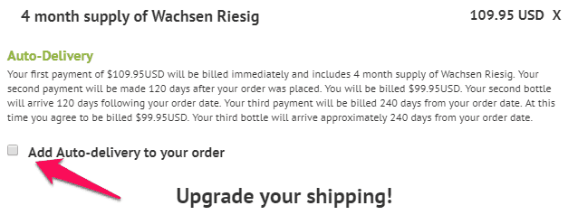 wachsen riesig auto shipment