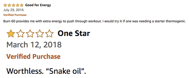 total lean burn 60 reviews on amazon