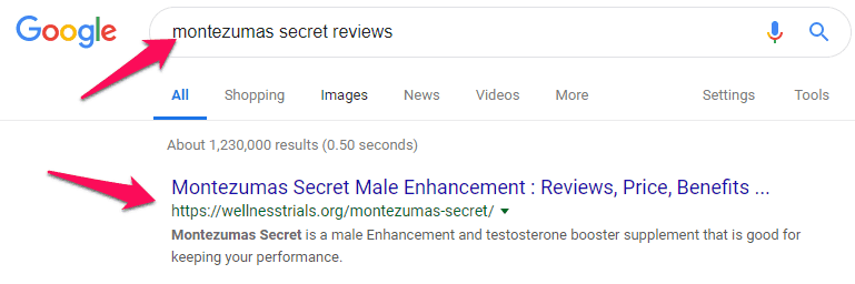 montezumas secret review search on google