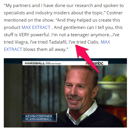 kevin costner max extract