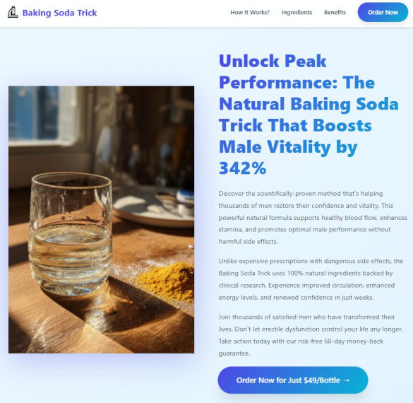 baking soda trick for men supposed official website