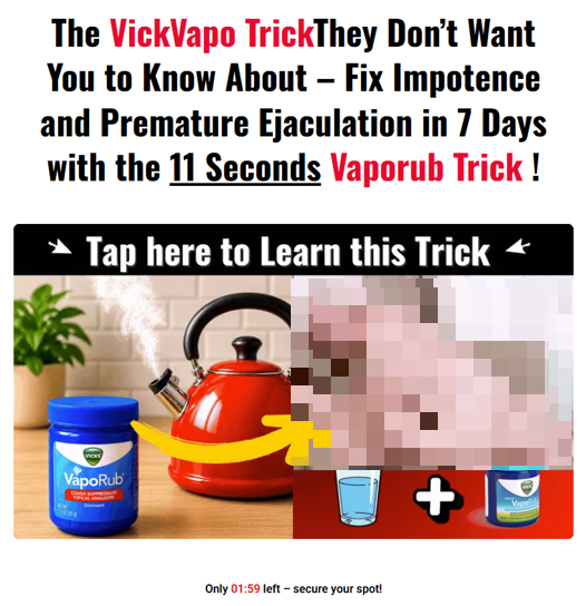 vicks trick for ed